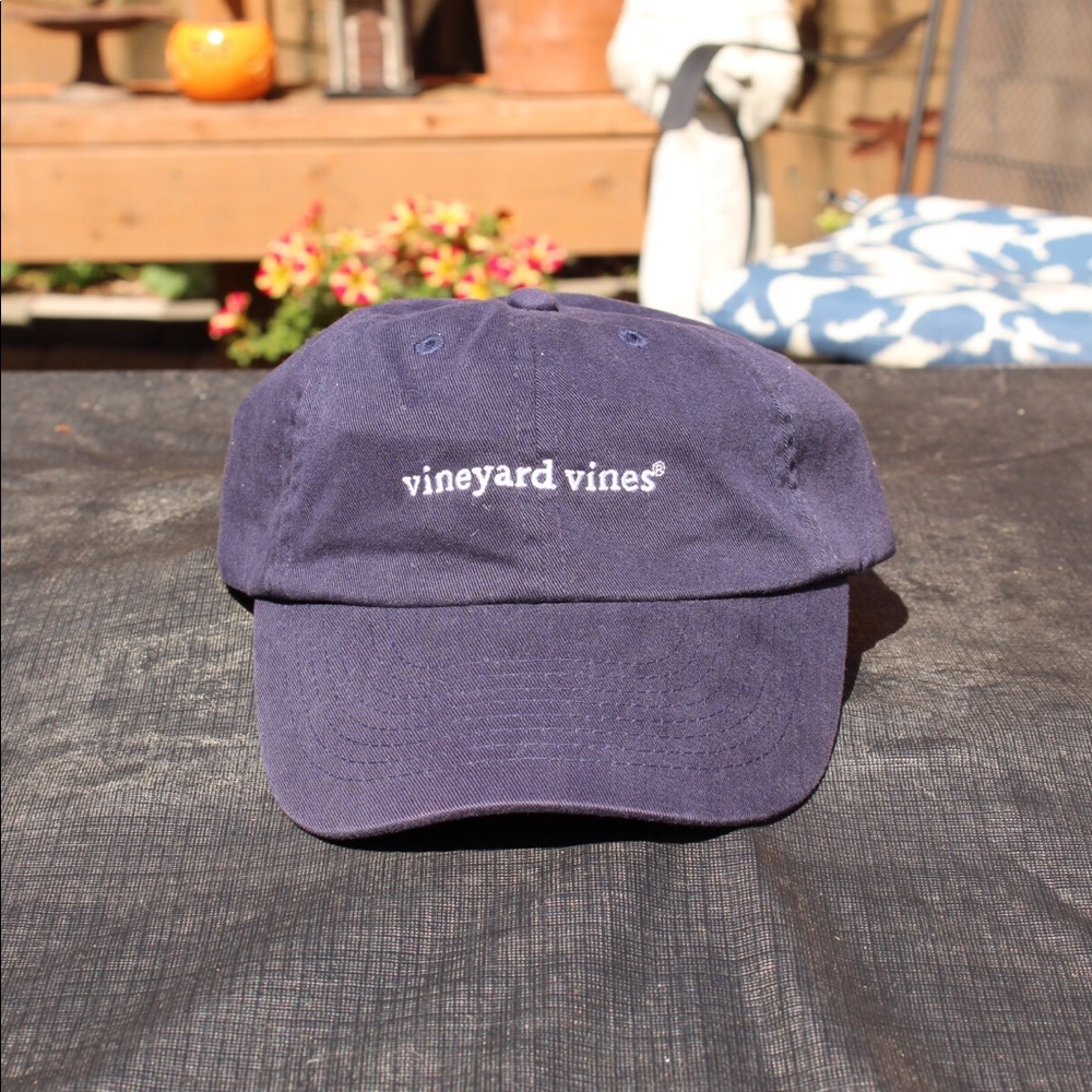 Vineyard Vines Spellout Strapback Hat